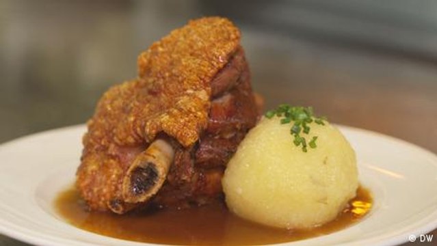 A typical Oktoberfest treat: Bavarian Schweinshaxe