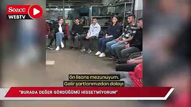 Akşener'e geçim isyanında bulunan gencin duygusal anları: Burada değer gördüğümü hissetmiyorum