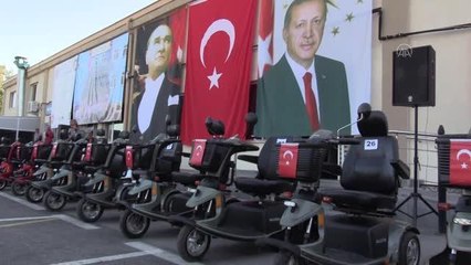 Polisten 80 engelliye akülü araç desteği