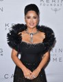 Salma Hayek s Sheer  Bedazzled Dress and Exaggerated Shawl Screamed Flapper Girl