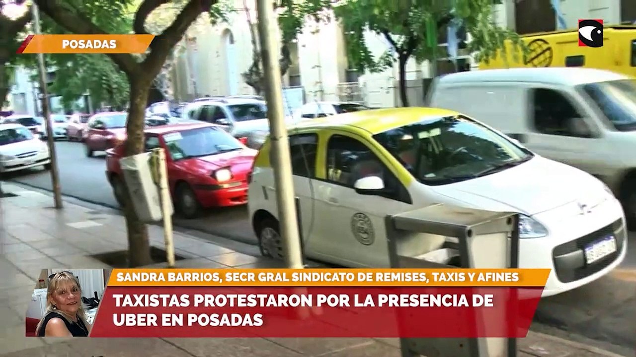 Taxistas protestaron por la presencia de Uber en Posadas