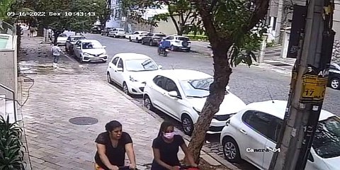 Violência gratuita em BH: homem agride funcionária de condomínio com mangueira