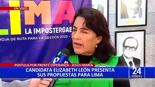 Candidata Elizabeth León presentó sus propuestas para la alcaldía de Lima