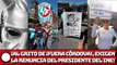¡Al grito de ¡Fuera Córdova!, manifestantes exigen la renuncia del presidente del INE!