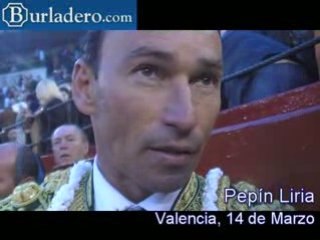 Declaraciones de Pepín Liria en Valencia