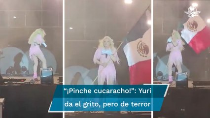 Yuri da el grito, pero de terror al sentir una cucaracha en su cuello durante concierto