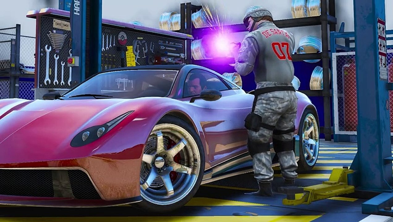 【GTA5】マイケルとジミーのお金稼ぎ！スーパーカーを魔改造する車屋を始めた！最高速370キロごえの爆速カーを作った！魔改造でお金稼ぎするマイケルたち！マイケルの生活【ほぅ】