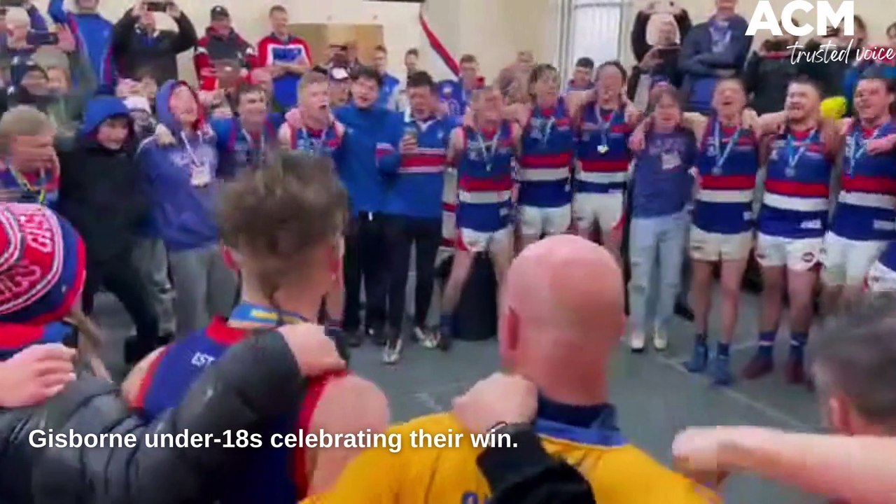 Gisborne under-18s sing the club song | September 17, 2022 | Bendigo Advertiser