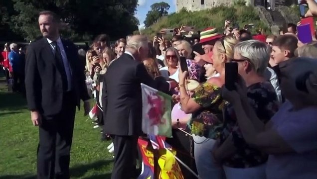 King Charles III has made his first official visit to Wales as the new monarch