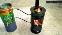 Kompor kayu bakar 081 || How to renovate LPG into a wood stove with a water heating system