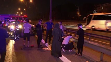 TEM Otoyolu'nda meydana gelen trafik kazasında 4 kişi yaralandı