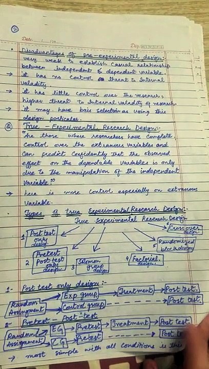 #daily motion-Experimental Research Design-,pre-,true -observational-.......