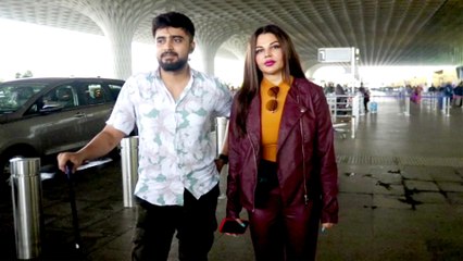 बॉयफ्रेंड आदिल के साथ दुबई अपने गाने को प्रमोट करने पहुंची राखी सावंत