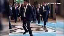 Erdoğan ile Putin'in kol kola yürüdüğü anlar sosyal medyada gündem oldu