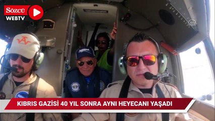 88 yaşındaki Kıbrıs gazisi, 40 yıl sonra yeniden uçmanın heyecanını yaşadı