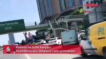 Kadıköy'de trafik kavgası! Peşinden koştu, defalarca camı yumrukladı