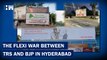Flexi War Begins In Hyderabad Between BJP And TRS Amid Liberation Day| Amit Shah| KCR| Telangana