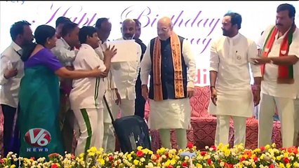 PM Modi Birthday Celebrations At Classic Garden | Distribute Implements To The Disabled | V6 News