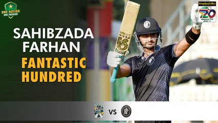 A stellar knock by Sahibzada Farhan as he becomes only the second Khyber Pakhtunkhwa batter to score a  in #NationalT20   #BALvKP | #GharWaliBaat