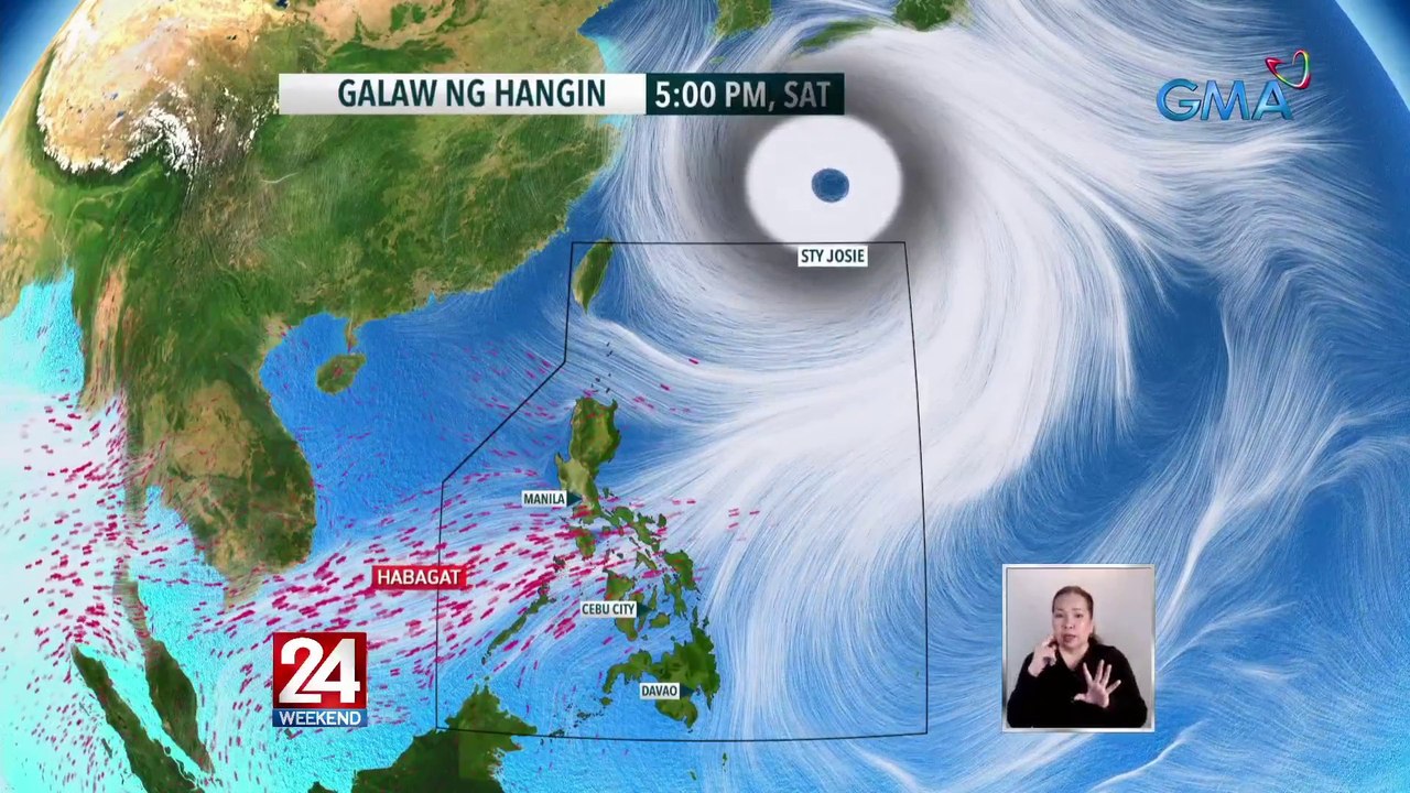 Super Typhoon Josie, lumabas na sa PAR kagabi - Weather update today (September 17, 2022) | 24 Oras Weekend