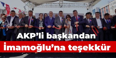 AKP'li başkandan İmamoğlu'na teşekkür