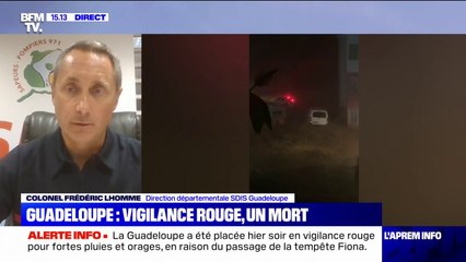 Tempête Fiona en Guadeloupe: la direction départementale du SDIS fait état "d'une personne décédée et une personne disparue"