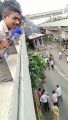 AHAMDABAD   BRTS BUS STAND PE LAGI AAG