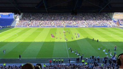 Sheffield Wednesday: Maxwell Thorpe sings the national anthem at Hillsborough