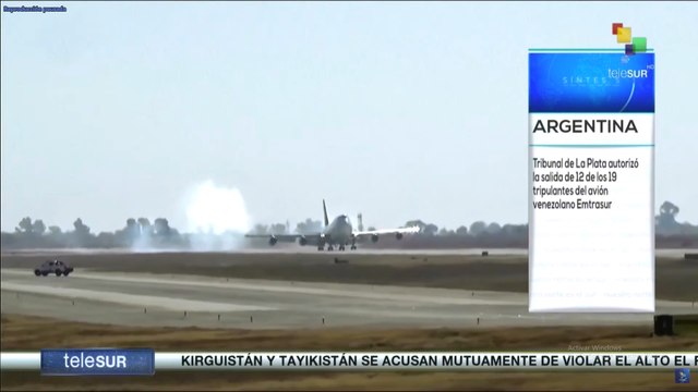 Síntesis 17-09: Argentina autoriza salida de tripulantes del avión venezolano Emtrasur