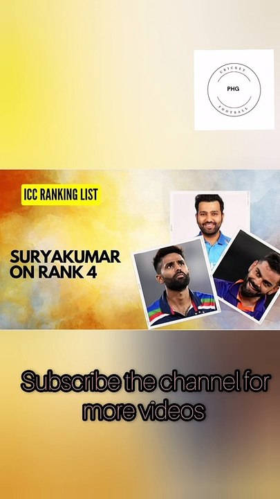 Suryakumar yadav is top 4 in icc T20 ranking list