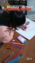 Pencil colour drawing