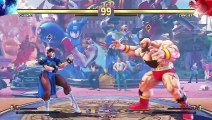 Chun-Li vs Zangief (Hardest AI) - Street Fighter V