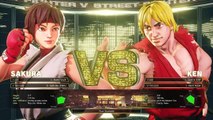 Sakura vs Ken (Hardest AI) - Street Fighter V