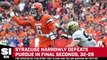 Syracuse Comes Back in Final Seconds to Defeat Purdue, 32-29