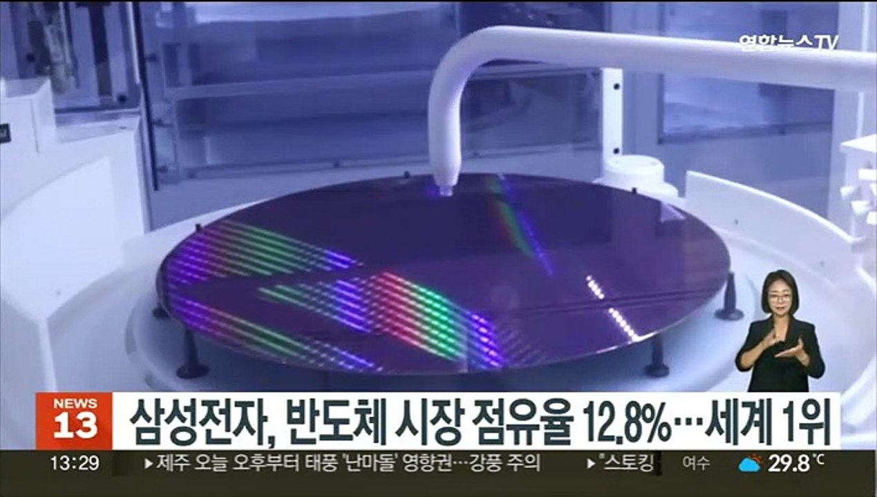 삼성전자, 반도체 시장 점유율 12.8%…세계 1위