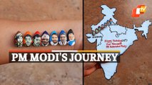 Wishing PM Narendra Modi Through Unique Art