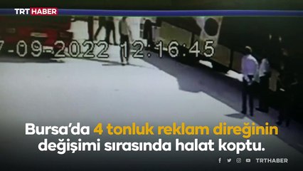 4 tonluk direğin altında kalmaktan son anda kurtuldu