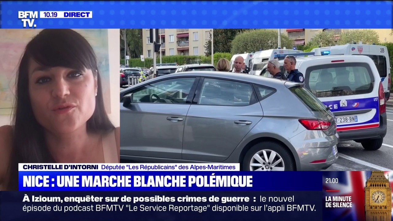 Christelle d'Intorni, députée LR, "redoute" que la marche blanche organisée à Nice devienne "une marche anti forces de l'ordre"