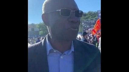 Lega, il senatore Iwobi a Pontida: "Qui perché sono in famiglia" - Video