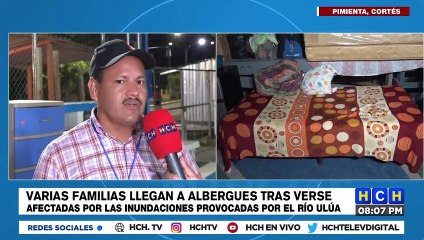 Varias familiar permanecen en albergues producto de crecida del río Ulúa