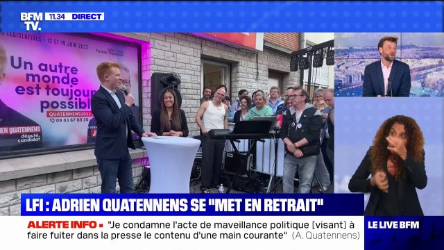 Adrien Quatennens, visé par une main courante déposée par son épouse, se met en retrait de la coordination de LFI