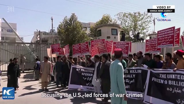 Afghans take to streets protesting against U.S. decision on Afghanistan's assets
