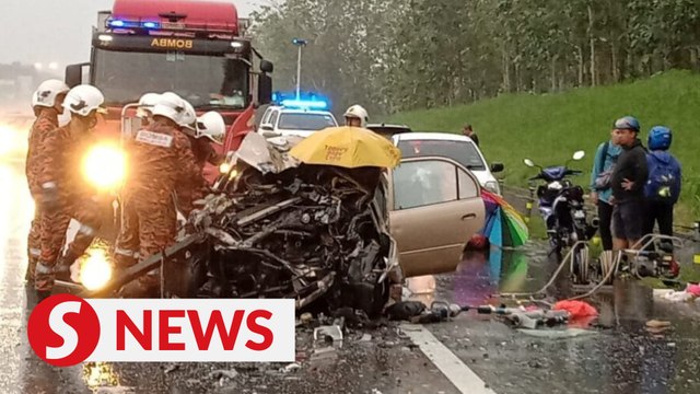 Crash near Kluang claims the lives of family of four