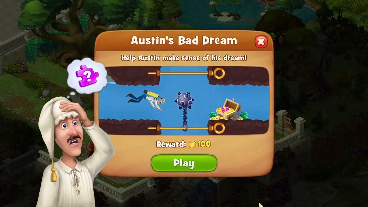 Gardenscapes Gardenscapes Mini Game Austin Bad Dream Part 1 video Dailymotion