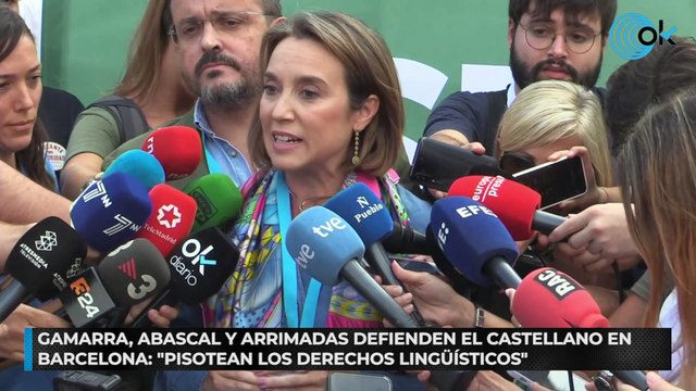 Gamarra, Abascal y Arrimadas defienden el castellano en Barcelona: Pisotean los derechos lingüísticos