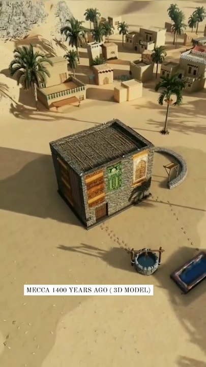 MECCA 1400 year ago 3D model (mecca 1400 saal  pehly kesa dekhta tha  )