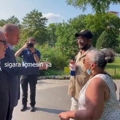 Erdoğan'ı dinlemedi sigara içmeye devam etti!