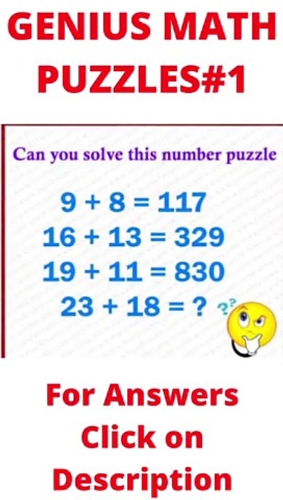 GENIUS MATH PUZZLE#5! Math Puzzles For Kids! Logical Math Riddle! Mathematical Game! #shorts,#video