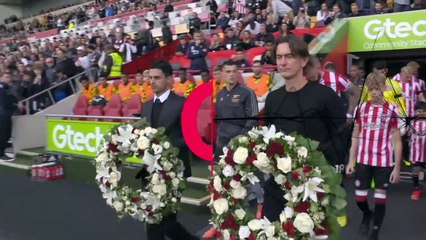 Minute's silence for Queen Elizabeth II before the Brentford - Arsenal match.