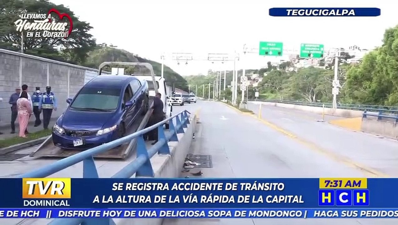 Accidente vial deja pérdidas materiales en la vía rápida de la capital